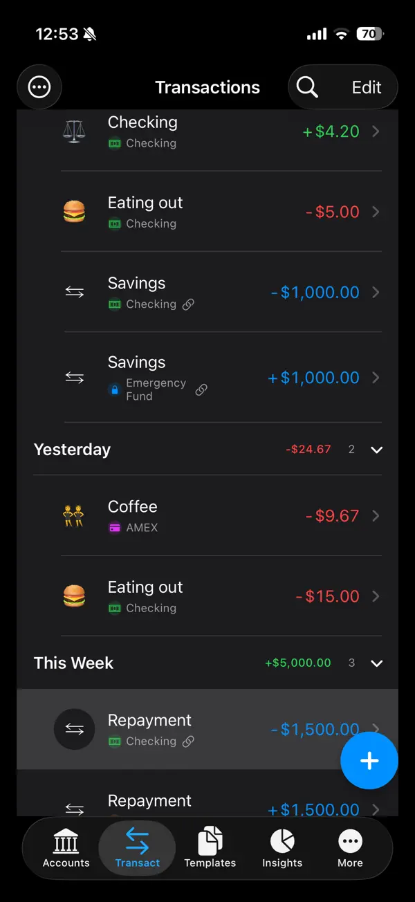Screenshot #2 pour Personal Pocket Ledger