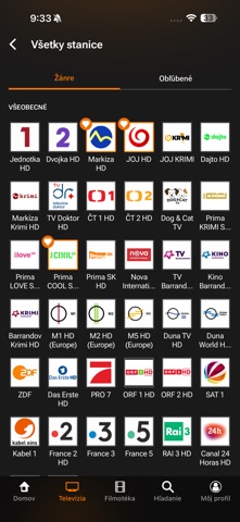 Orange TV iPhone screenshot
