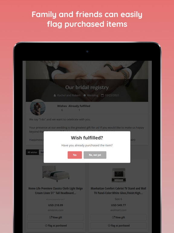 Wishbob iPad screenshot 6 - Lifestyle app