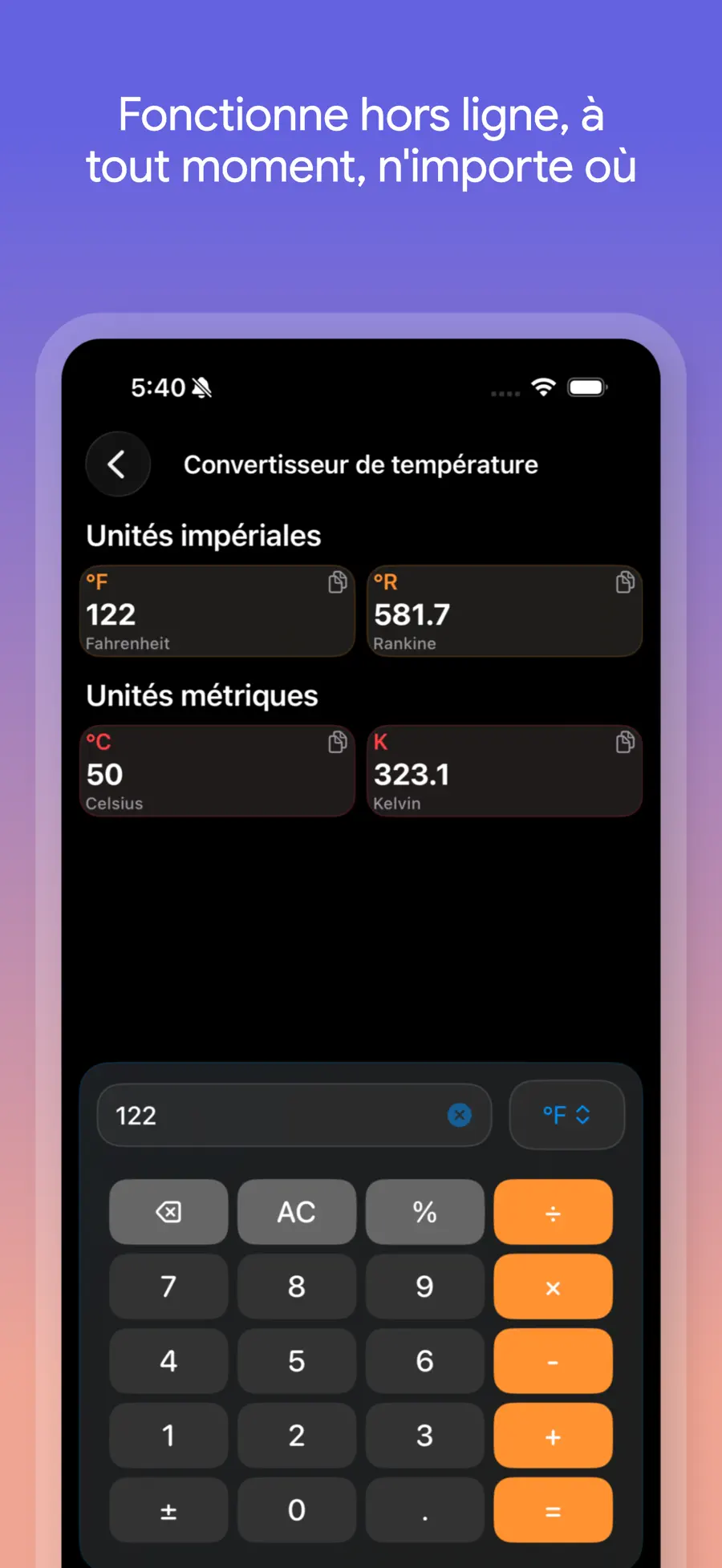 Convertisseur d'unités + screenshot 4
