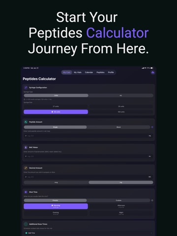 Peptides Calculator iPad screenshot