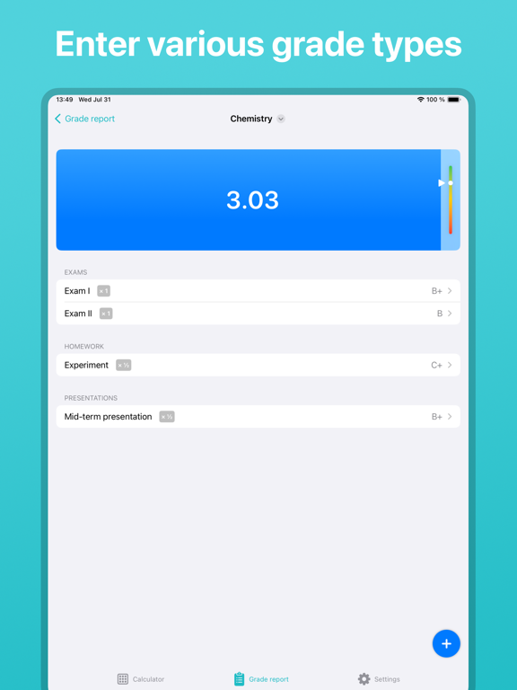GPA Calculator: GradeGuru iPad screenshot 3 - Education app