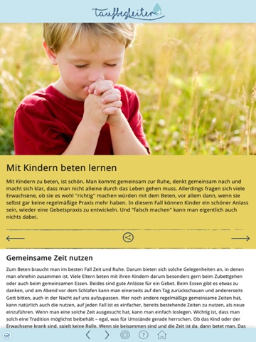 Taufbegleiter iPad screenshot