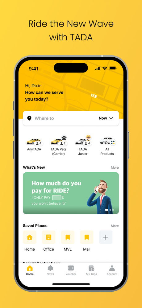 TADA – Ride Hailing screenshot 1