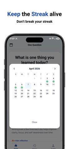 One Question: Daily Journal screenshot