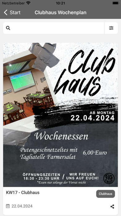 FC Germania Singen e.V. Screenshot