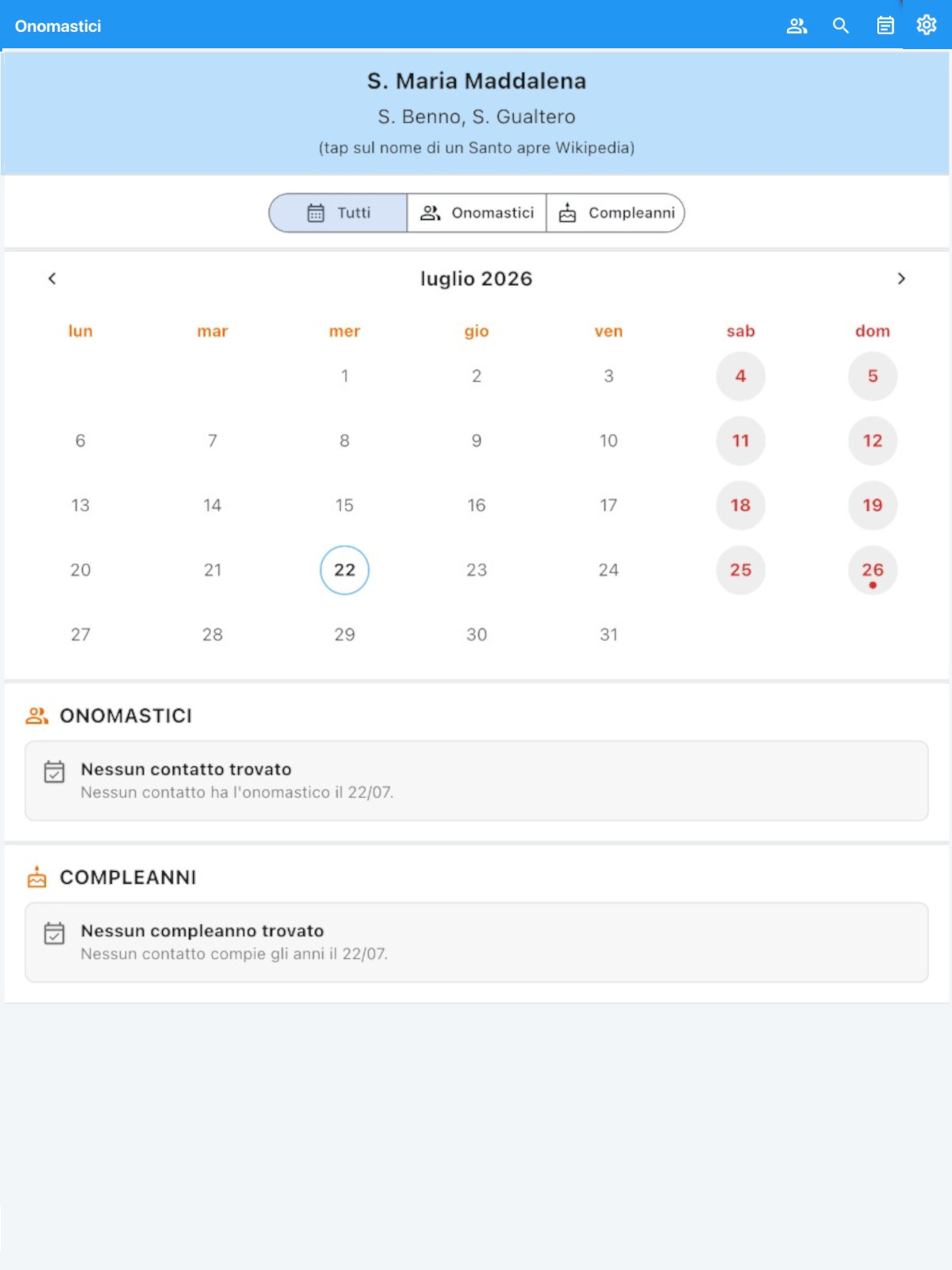 Compleanni + Onomastici screenshot 6