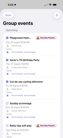 Skedo: Family Calendar iPhone screenshot