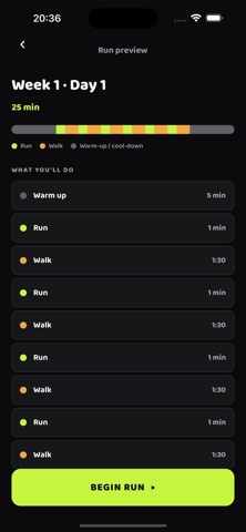 First 5K: Couch to 5K iPhone screenshot