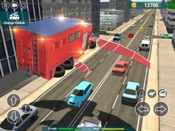 Fire Truck Flying Car iPad screenshot