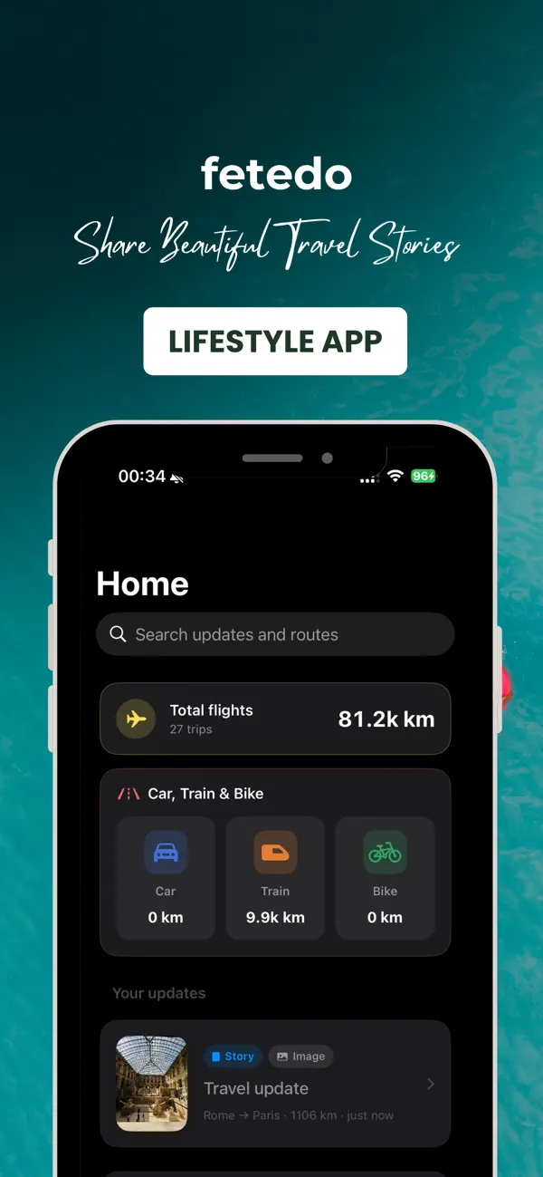 #1. Fetedo: Share Travel Stories (iOS) Av: Fundamental Education LLC