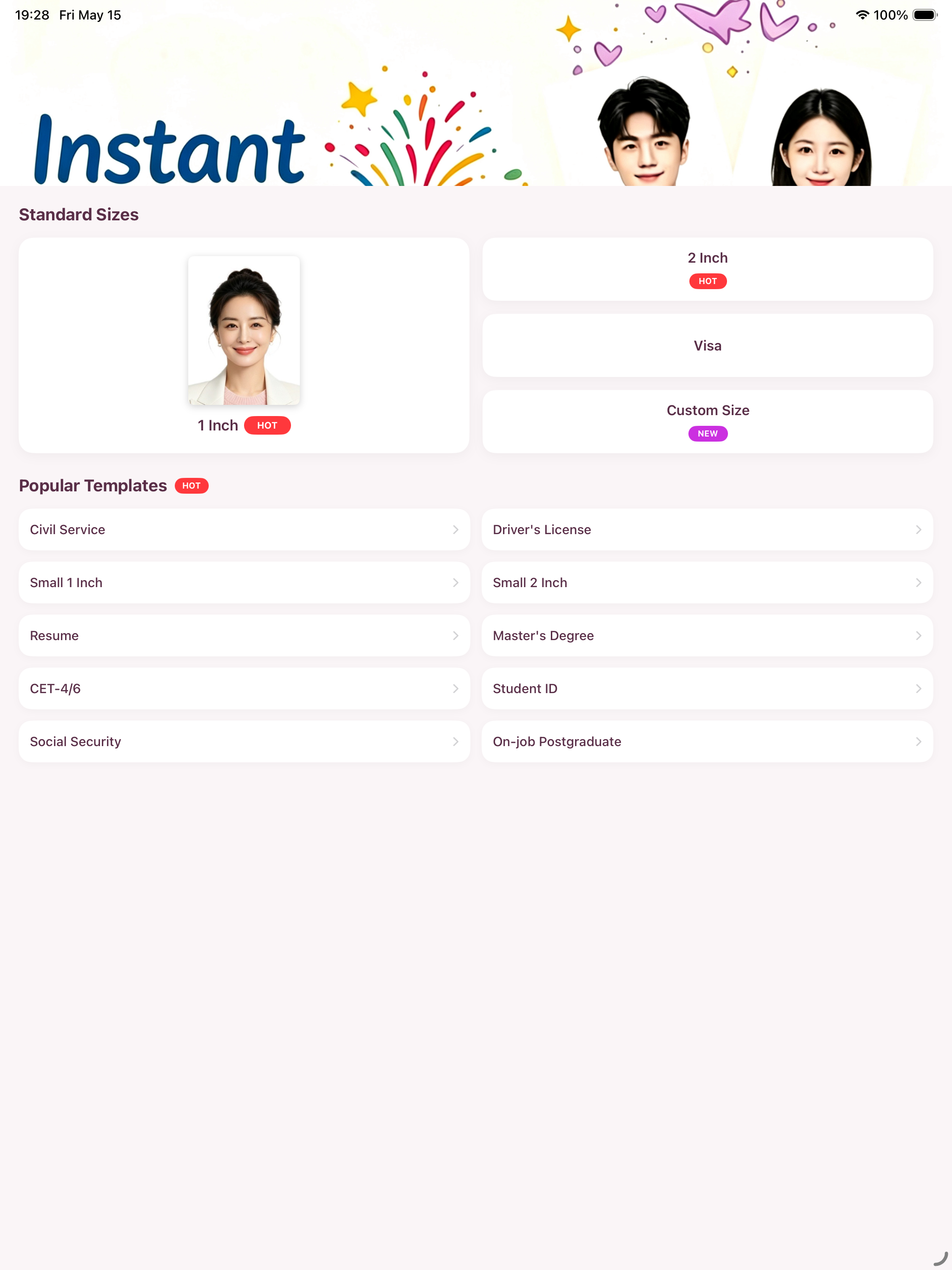 Generate ID photos instantly