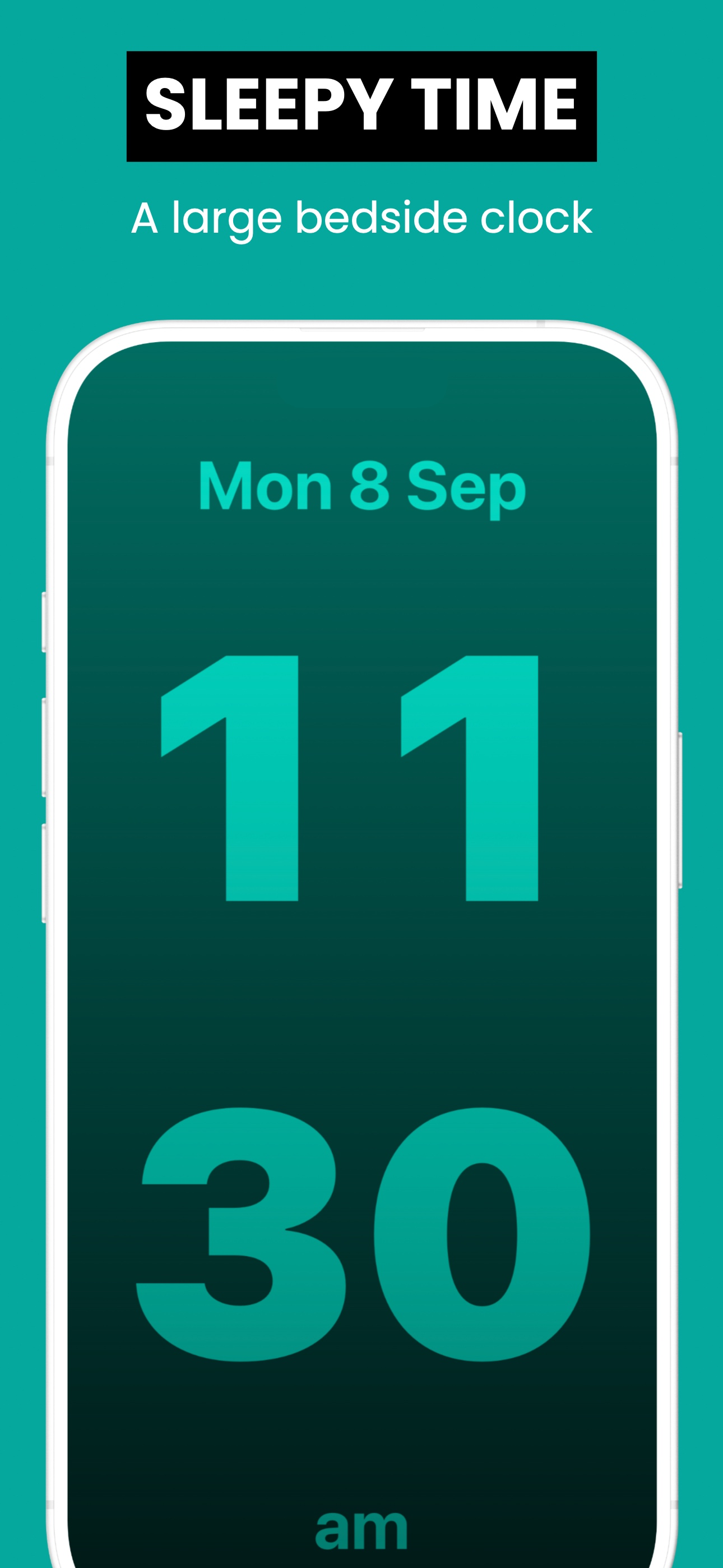 Bed Time | Large Clock