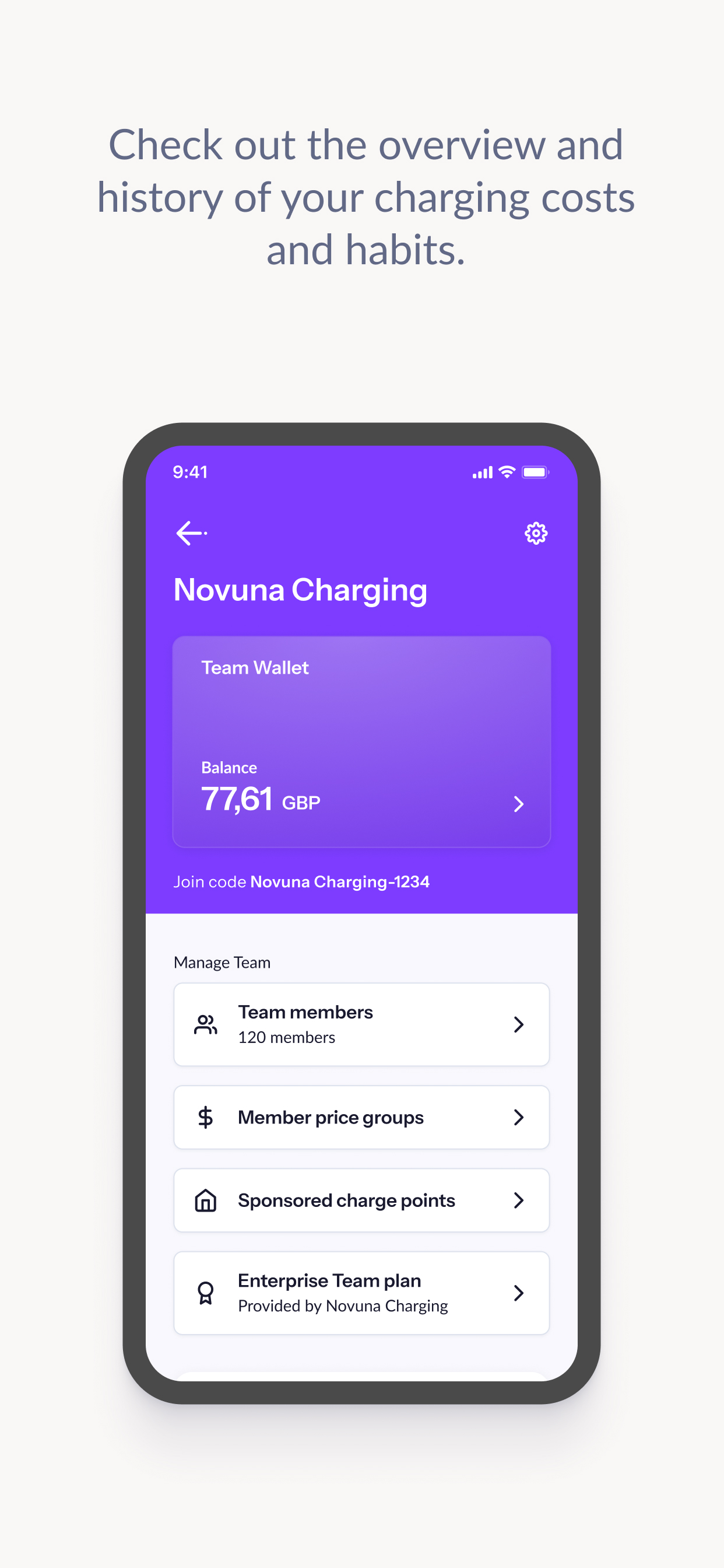 My Novuna Charging
