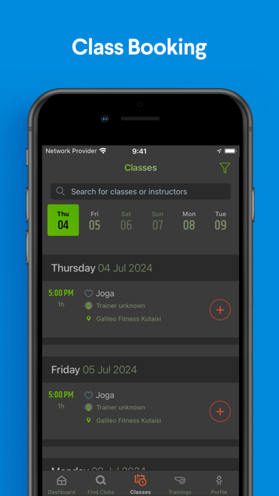 Galileo Fitness Screenshot