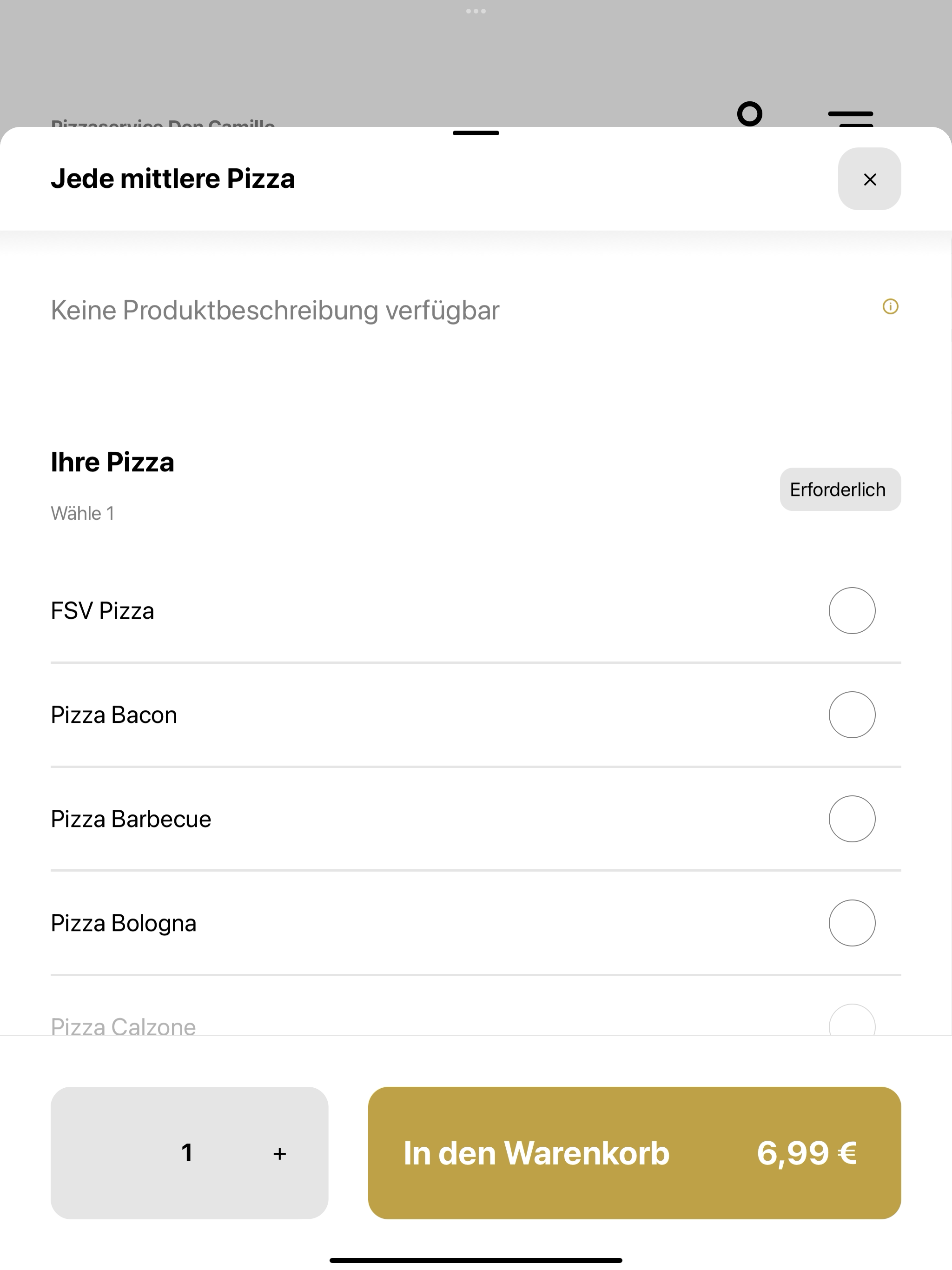 Pizzaservice Don Camillo