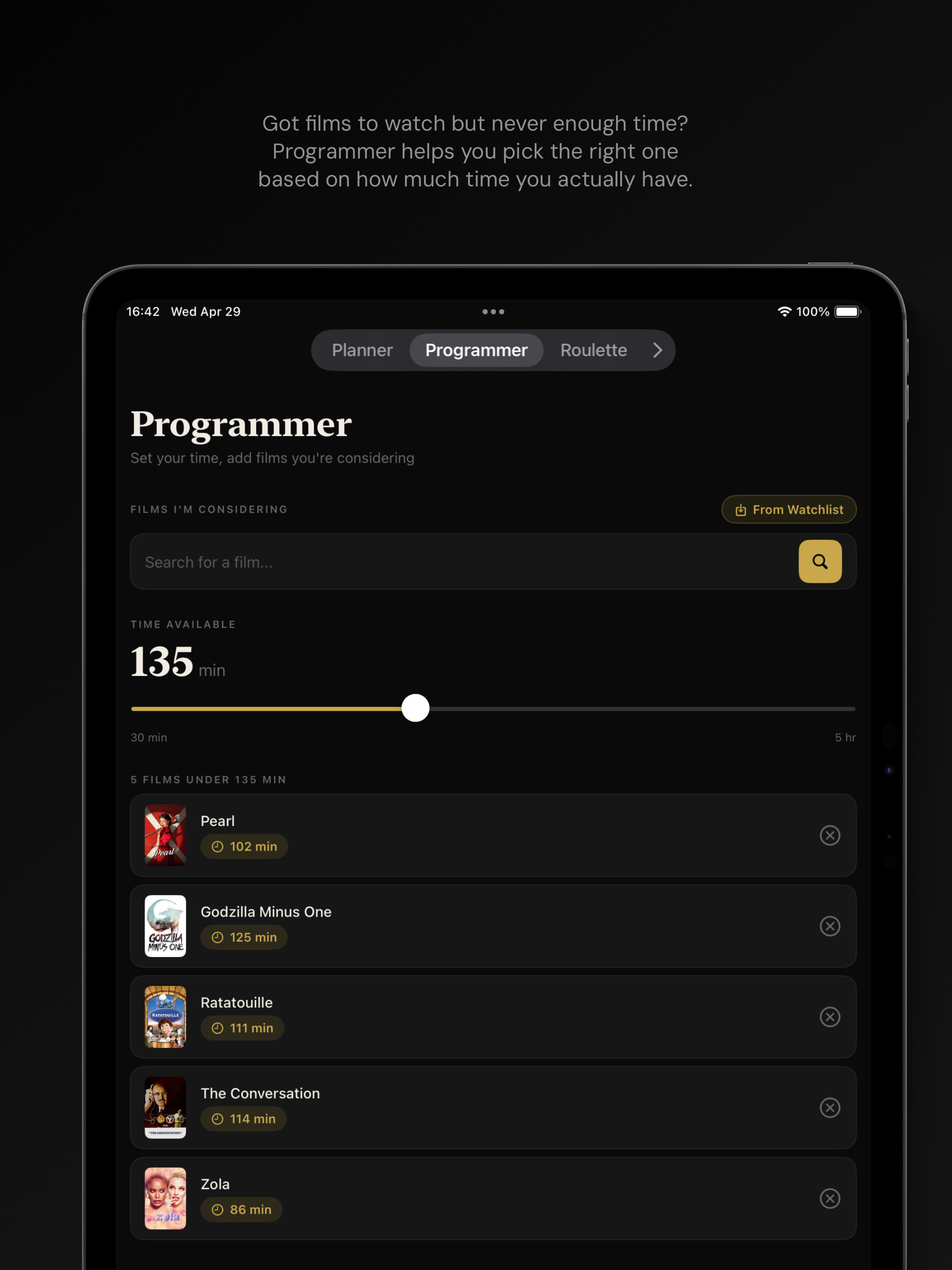 Slate: Your Movie Companion