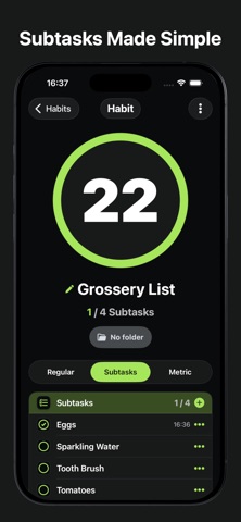 22 Days: Habit Tracker iPhone screenshot