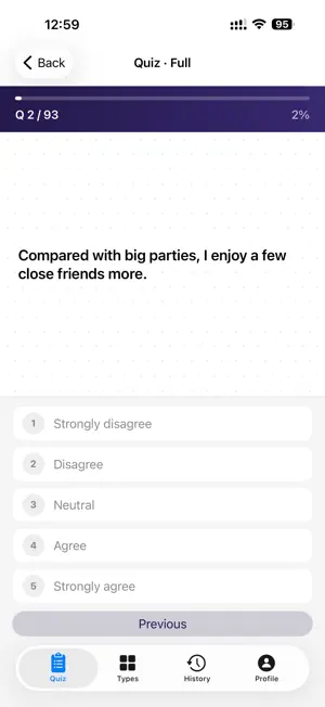 16 Personalities Quiz screenshot 2