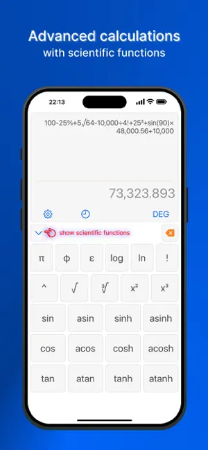 iBigCalc screenshot 2