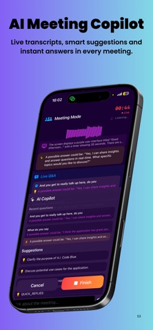 NotlyRec – Meeting Assistant iPhone screenshot