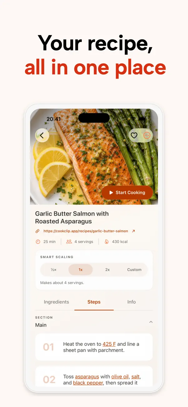 Screenshot #3 pour CookClip: Recipe Manager