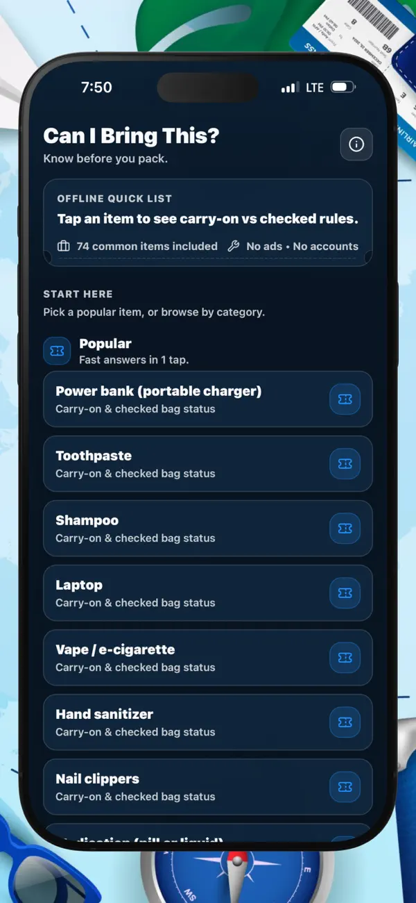 Screenshot #3 pour Can I Bring It?