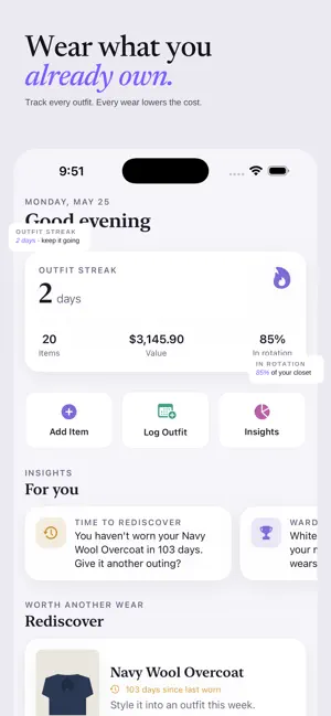 Closet Replay - Wear Smarter screenshot 1