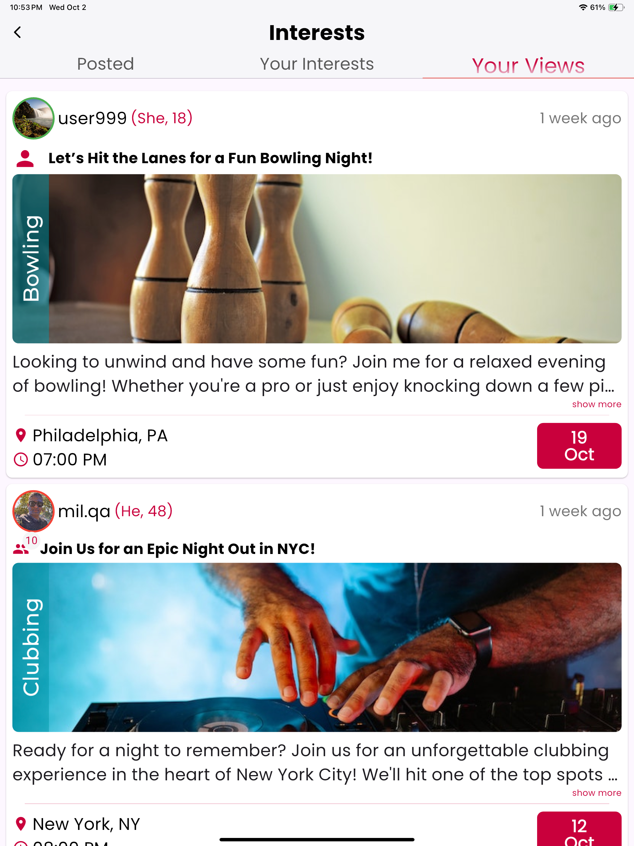 Dibs - Social Events screenshot 10
