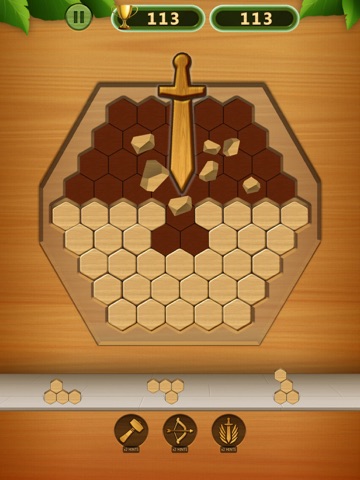 Hexa! Wood Block Puzzle 2026 iPad screenshot