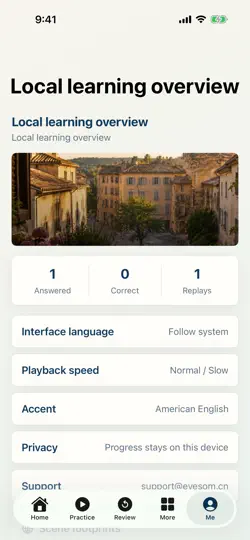 Screenshot von English Listening Practice 3 auf dem iPhone 5