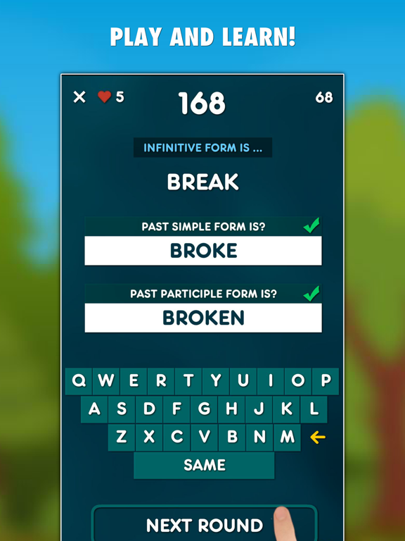 Screenshot #4 pour Irregular Verbs Test