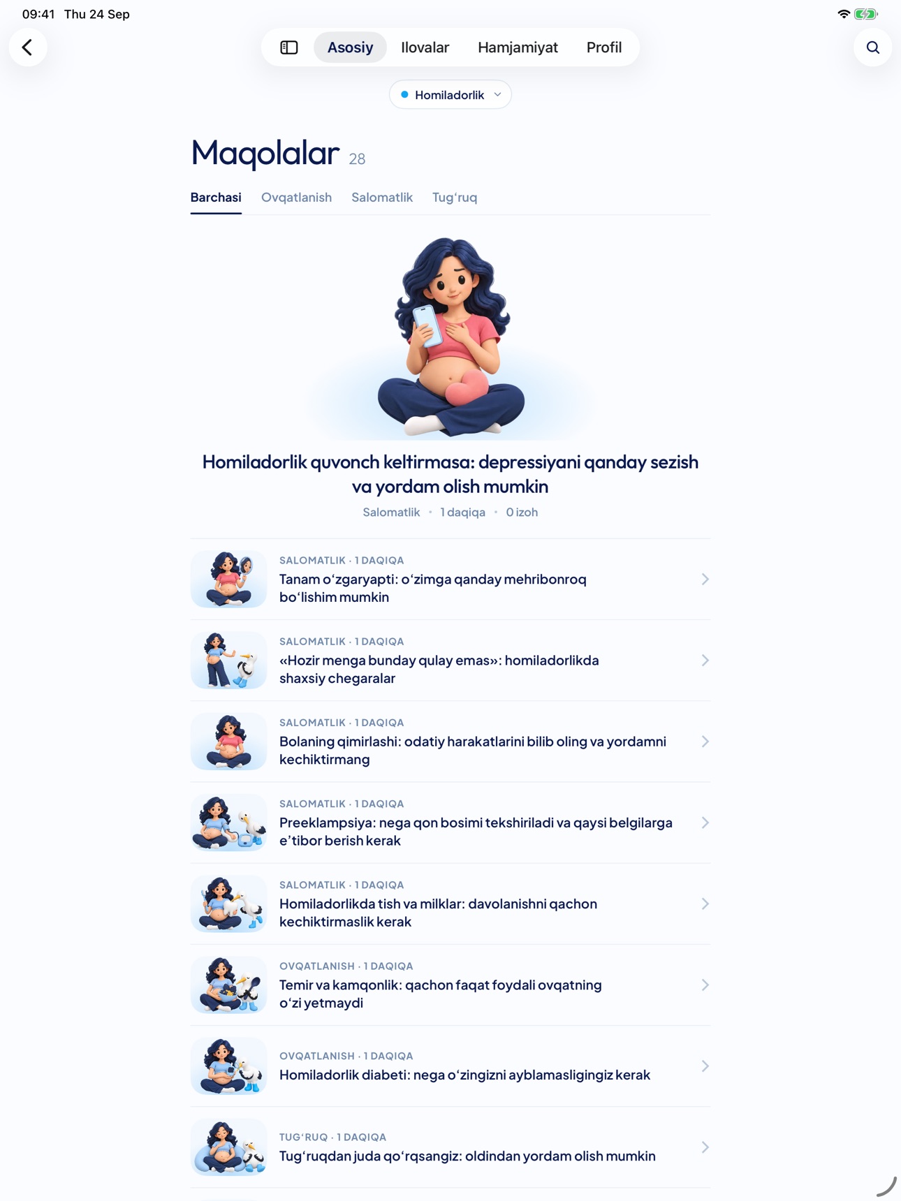 Screenshot 12 of Homiladorlik davri: Ayollik