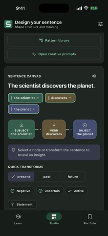 Syntaform: Sentence Studio Screenshot 1 of 3