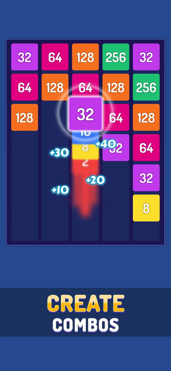 Screenshot #2 pour X2 Blocks: 2048 Number Puzzle