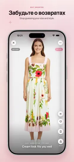 Скриншот Lets Try On: AI-примерочная на iPhone 4
