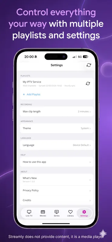 Streamly IPTV screenshot 8 of 8