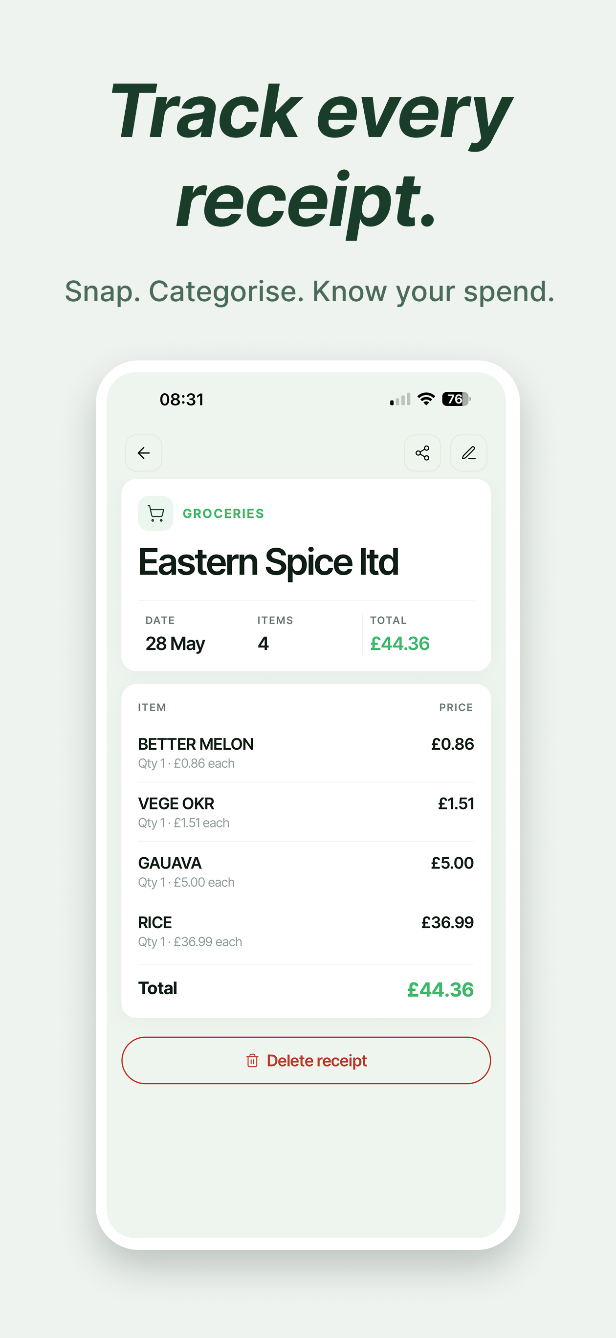 Quidsnap - Scan & Track screenshot 3