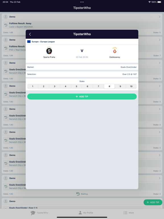 TipsterWho Sports Betting Tips iPad screenshot