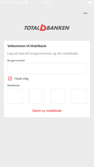 Totalbanken Erhverv Screenshot