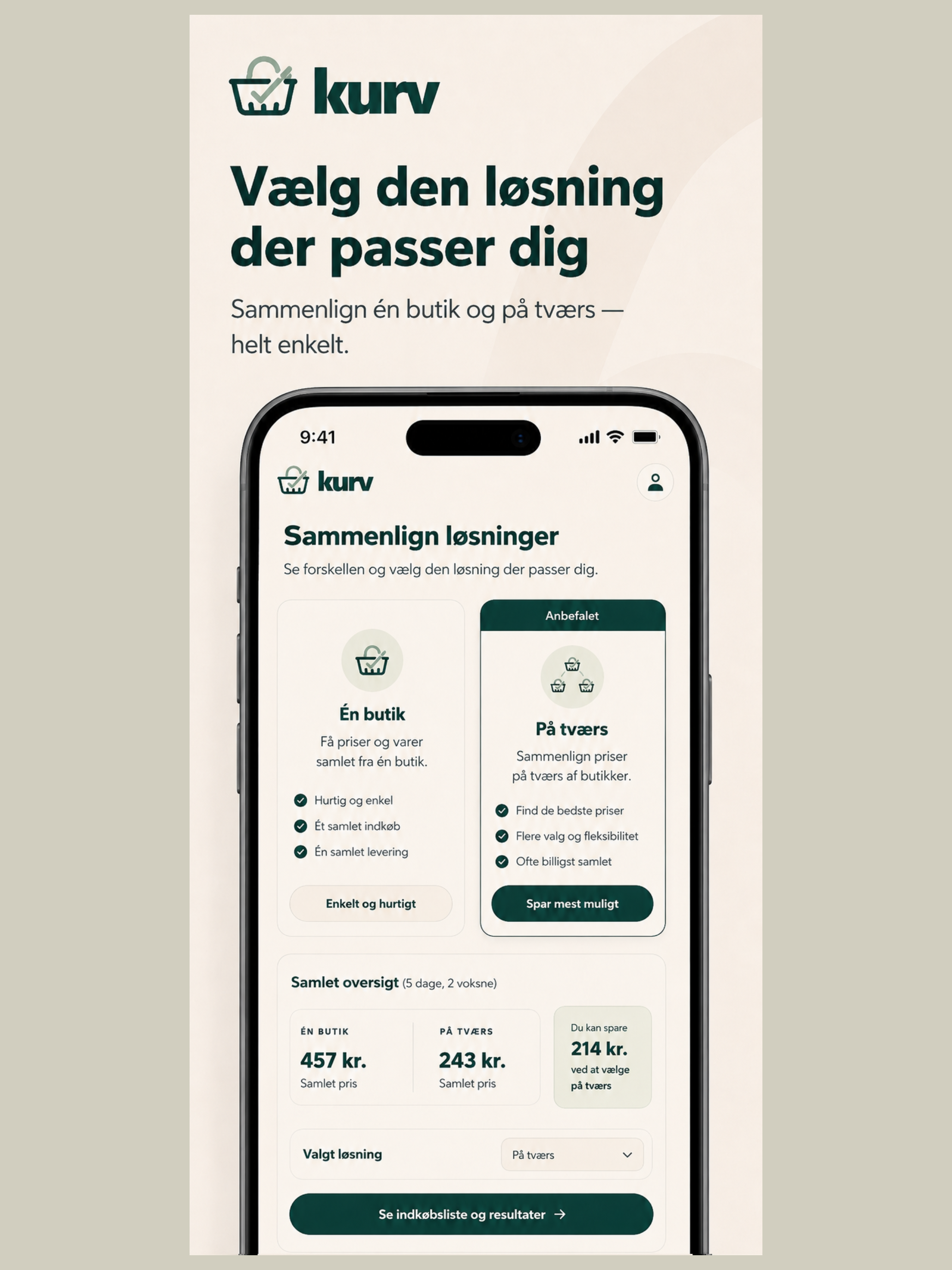Kurv – Madplan og indkøb