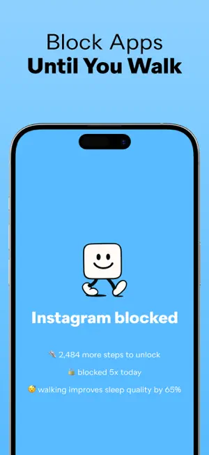 start walking - app blocker screenshot 1