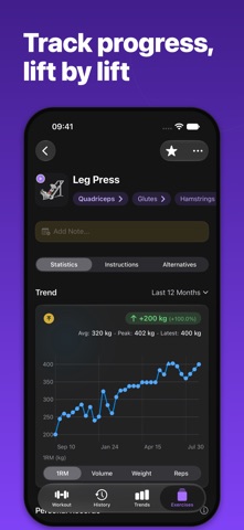 Steady: Gym Log & Planner screenshot