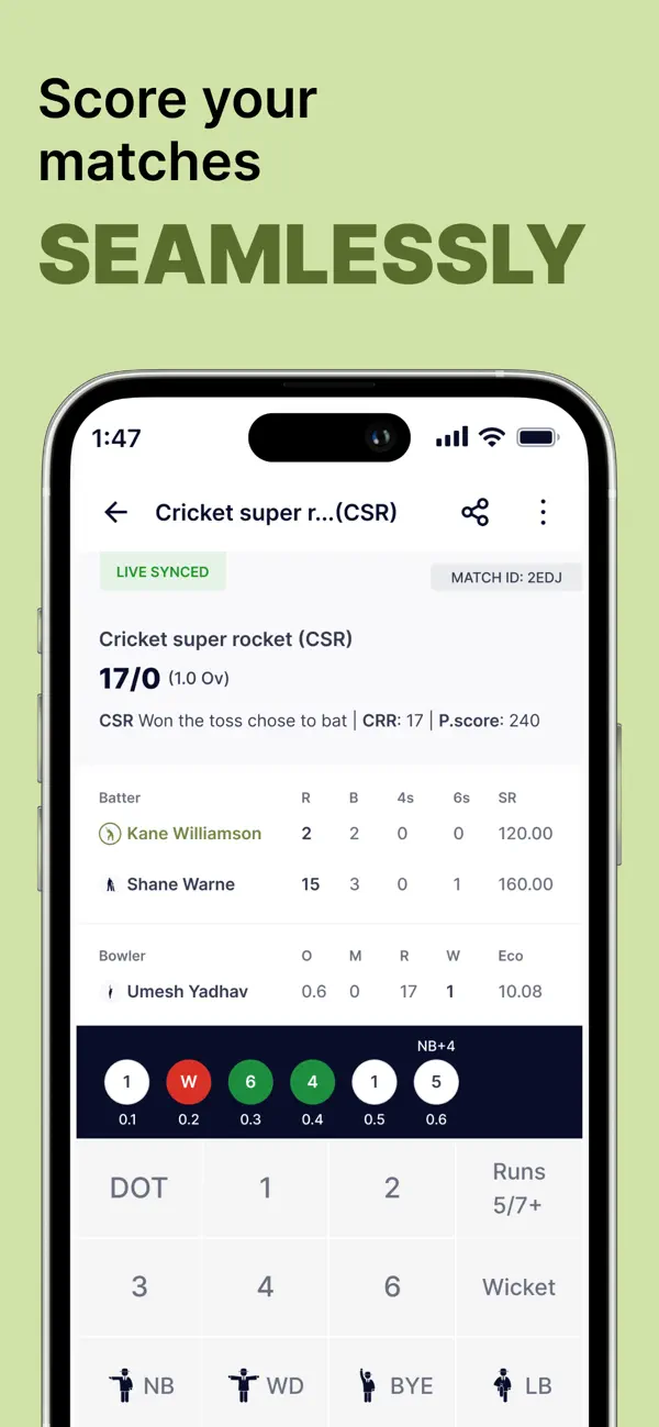 Screenshot #2 pour CricDost Scorer