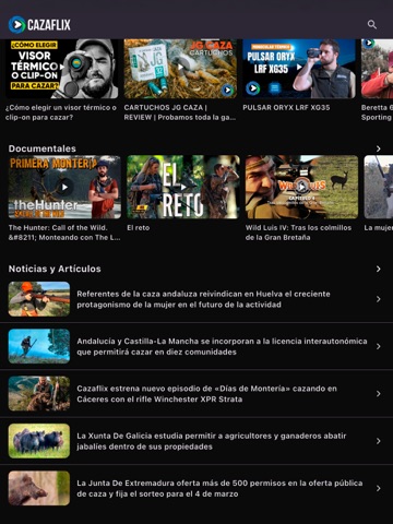 Cazaflix iPad screenshot