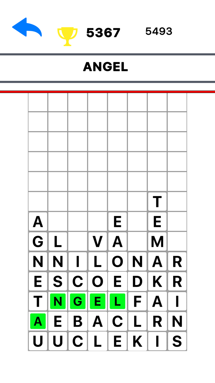 Falling Words Word Puzzle