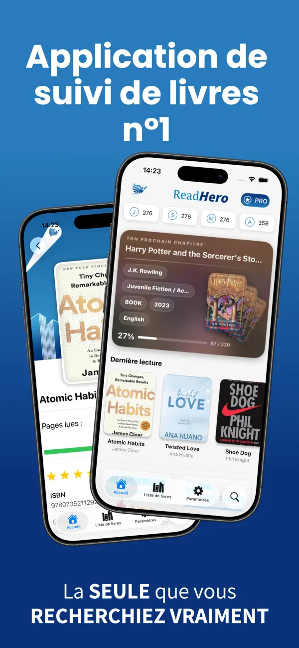 Screenshot #2 pour ReadHero: Book Tracker & TBR