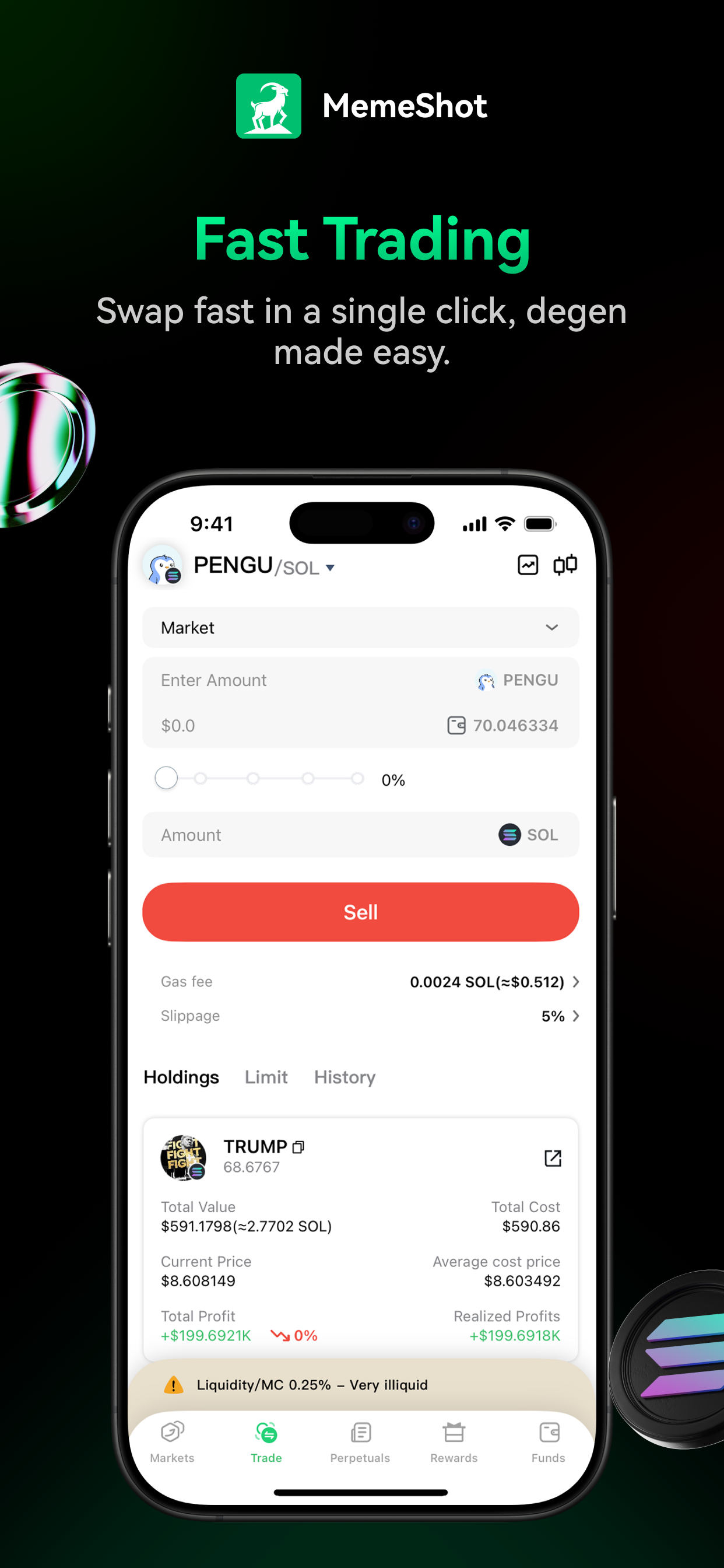 Memeshot: trade memecoins