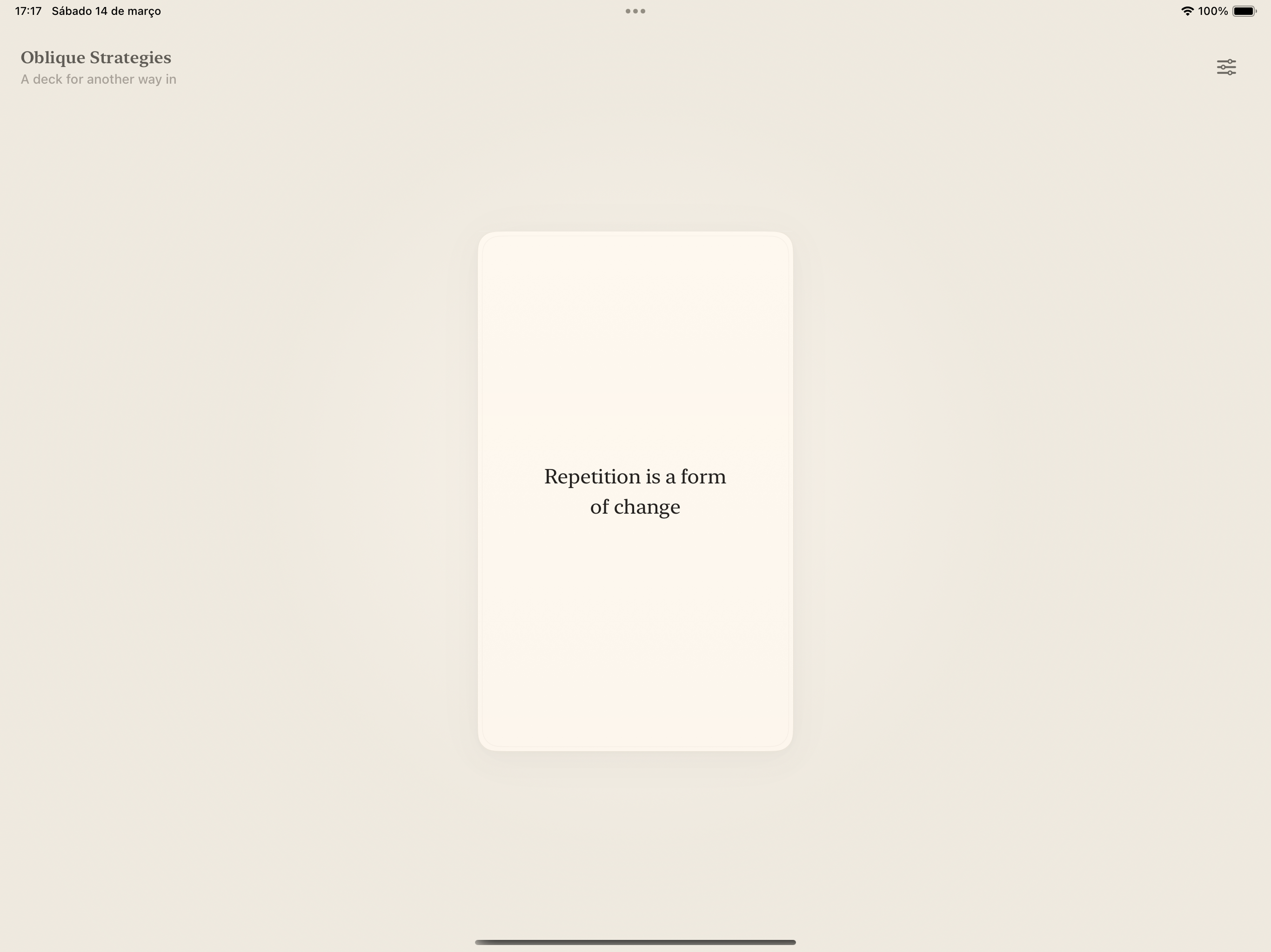 Oblique Strategies Ritual screenshot 9