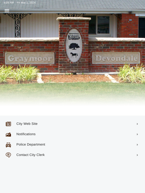 Graymoor-Devondale iPad screenshot 1 - Utilities app